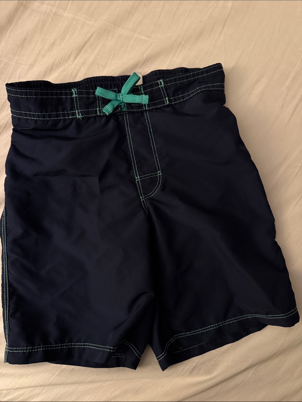 H&M Navy Swim Shorts with Teal Drawstring